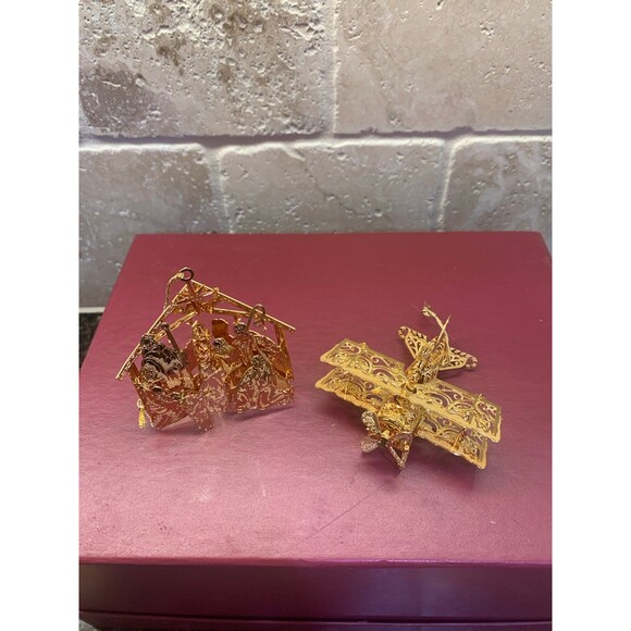 Danbury Mint 2007 23K Gold Electroplated Ornaments w Box 11 Total EUC - Picture 6 of 12